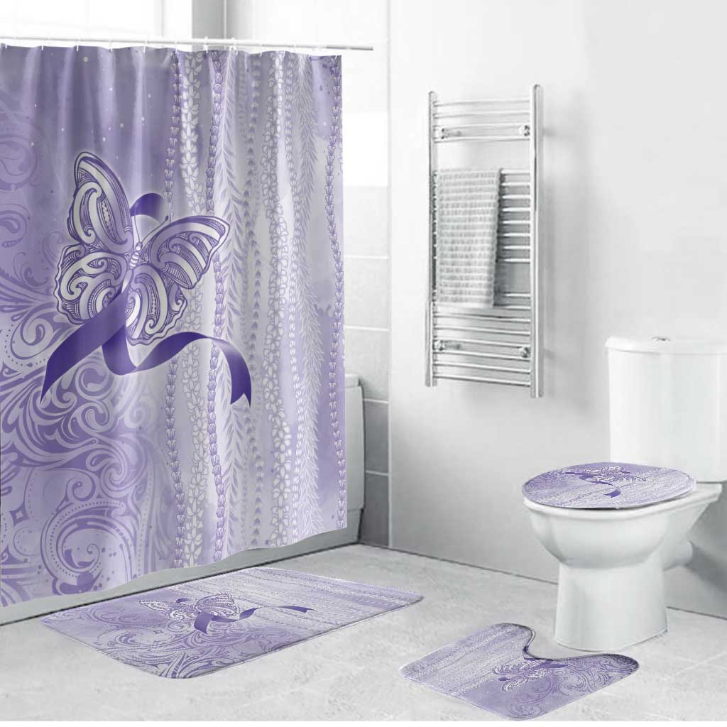 Epilepsy Awareness Bathroom Set Maile Pikake Lokelani Crown Flower Lei Inspired