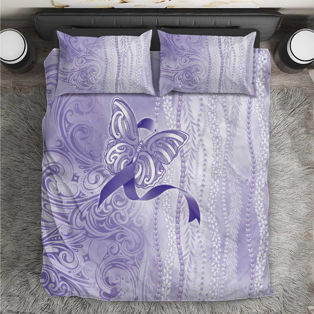Epilepsy Awareness Bedding Set Maile Pikake Lokelani Crown Flower Lei Inspired