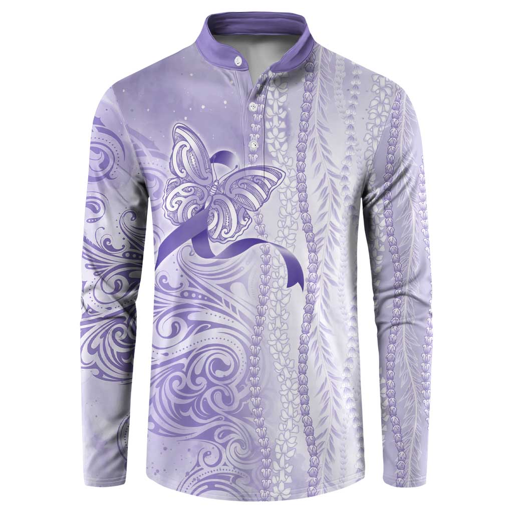 Epilepsy Awareness Button Sweatshirt Maile Pikake Lokelani Crown Flower Lei Inspired