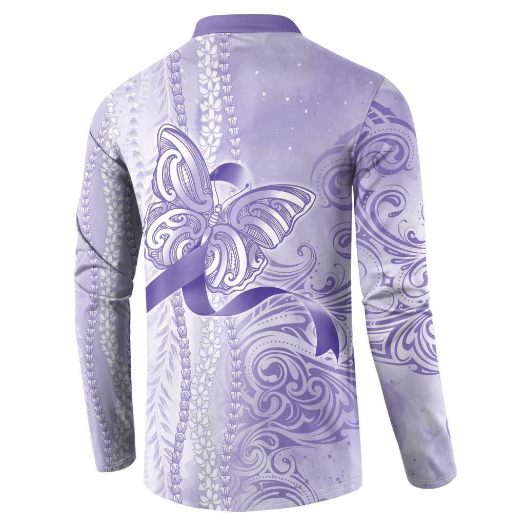 Epilepsy Awareness Button Sweatshirt Maile Pikake Lokelani Crown Flower Lei Inspired