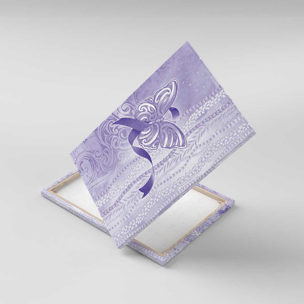 Epilepsy Awareness Canvas Wall Art Maile Pikake Lokelani Crown Flower Lei Inspired