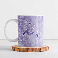 Epilepsy Awareness Ceramic Mug Maile Pikake Lokelani Crown Flower Lei Inspired