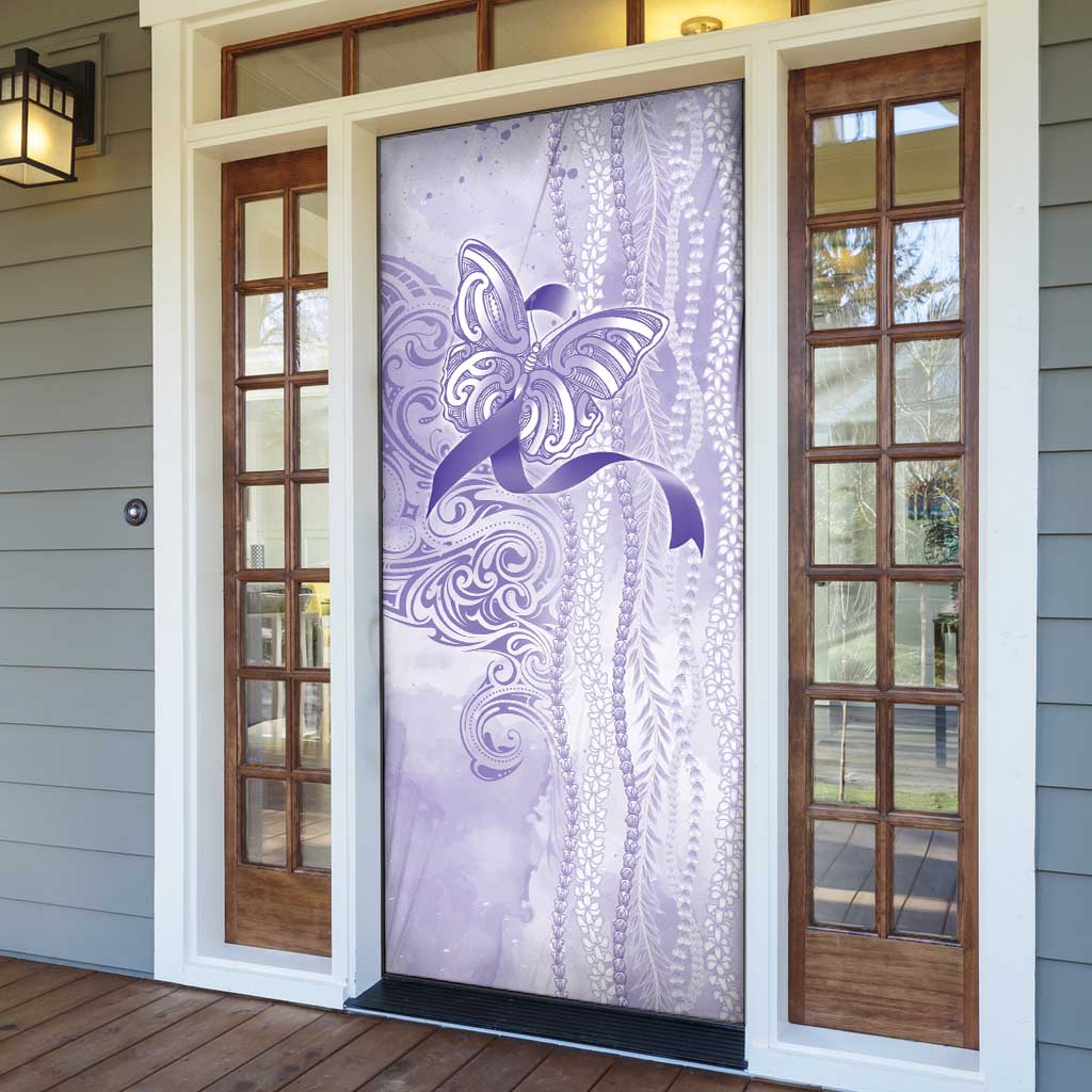 Epilepsy Awareness Door Cover Maile Pikake Lokelani Crown Flower Lei Inspired