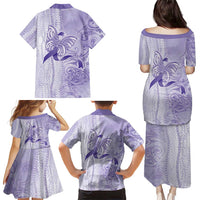 Epilepsy Awareness Family Matching Puletasi and Hawaiian Shirt Maile Pikake Lokelani Crown Flower Lei Inspired