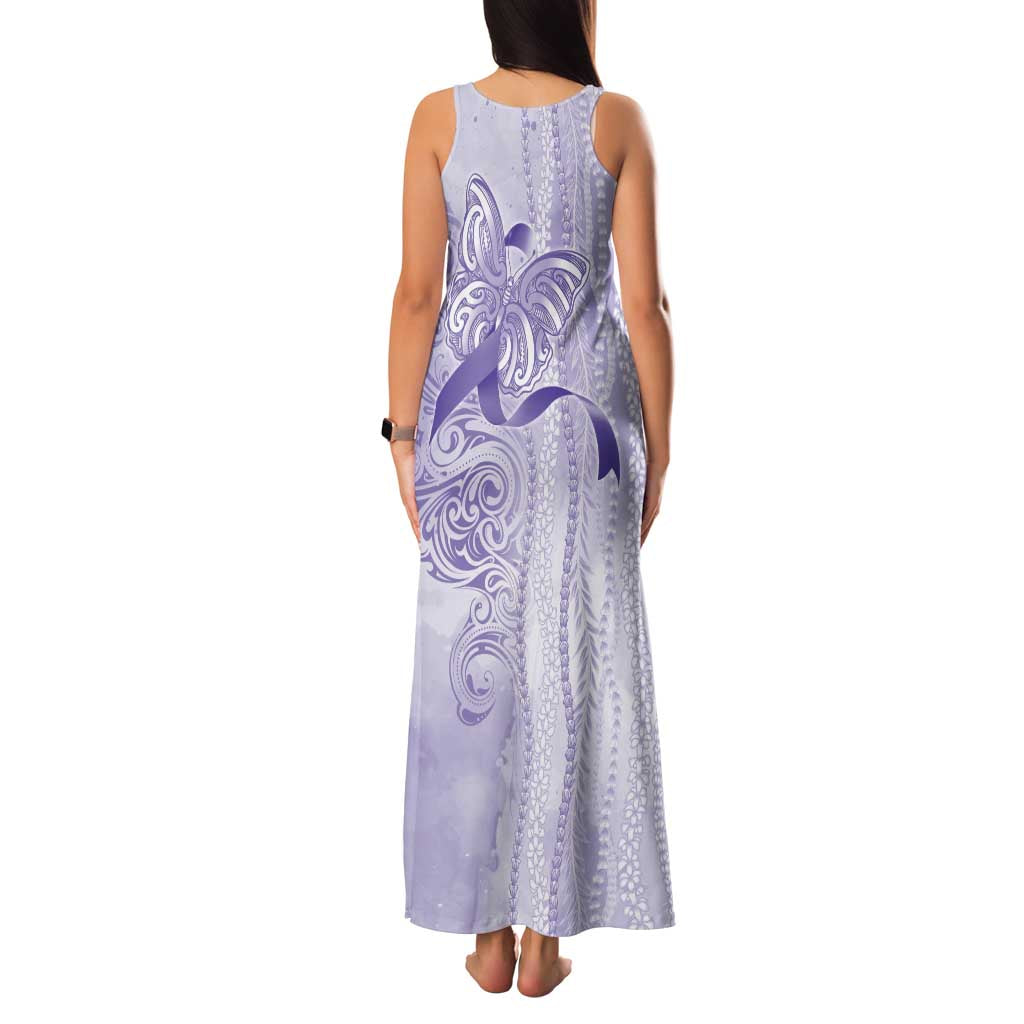 Epilepsy Awareness Family Matching Tank Maxi Dress and Hawaiian Shirt Maile Pikake Lokelani Crown Flower Lei Inspired