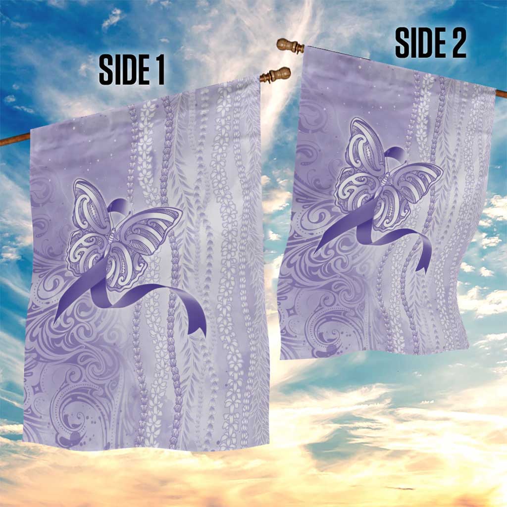 Epilepsy Awareness Garden Flag Maile Pikake Lokelani Crown Flower Lei Inspired