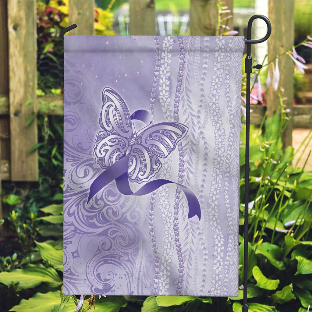 Epilepsy Awareness Garden Flag Maile Pikake Lokelani Crown Flower Lei Inspired