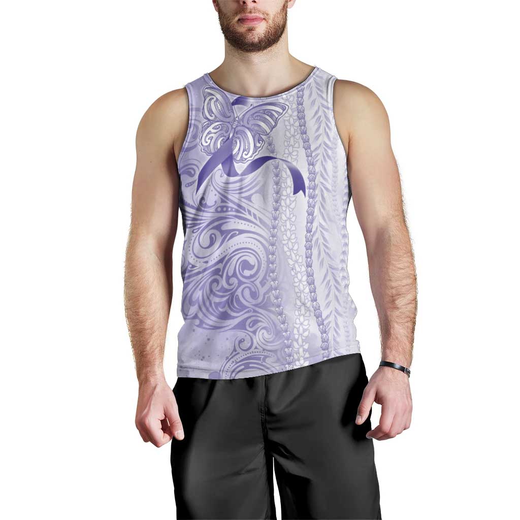 Epilepsy Awareness Men Tank Top Maile Pikake Lokelani Crown Flower Lei Inspired