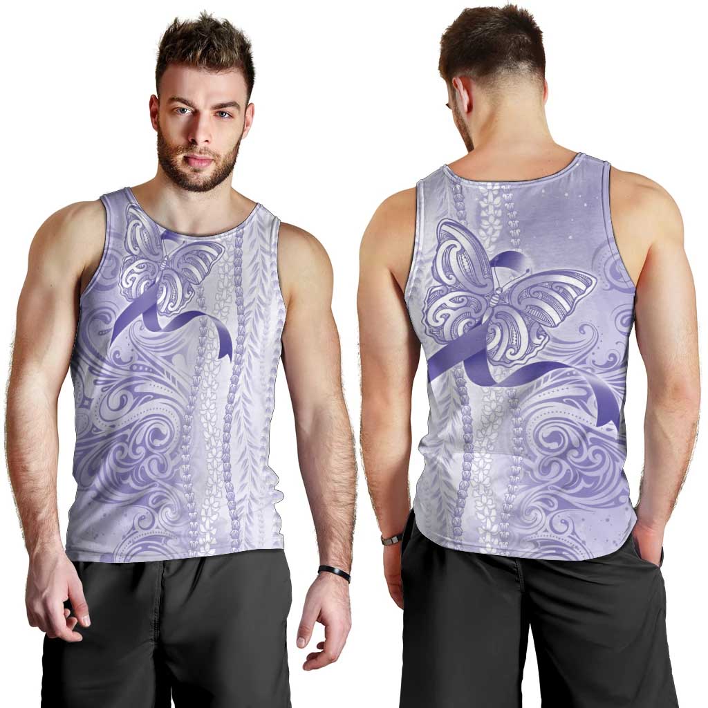 Epilepsy Awareness Men Tank Top Maile Pikake Lokelani Crown Flower Lei Inspired