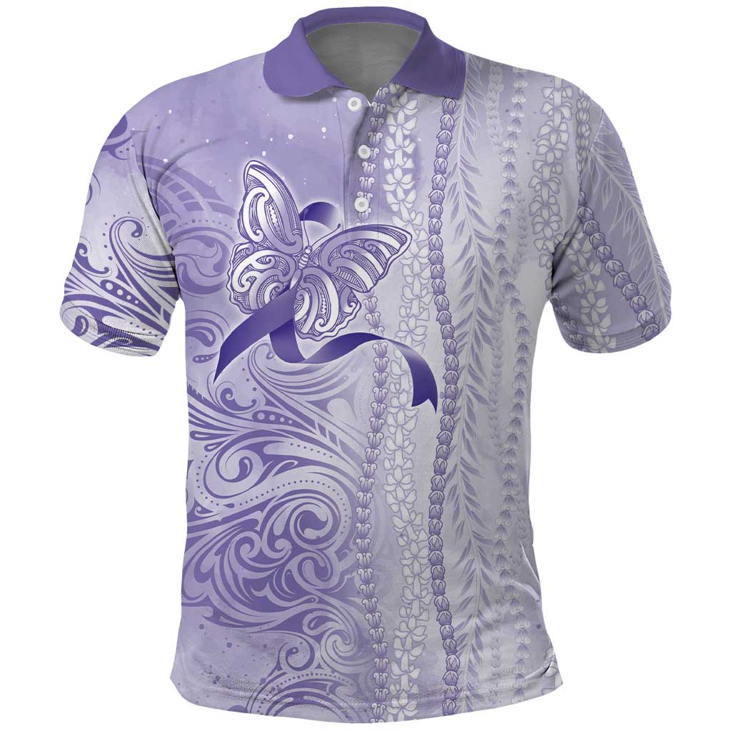 Epilepsy Awareness Polo Shirt Maile Pikake Lokelani Crown Flower Lei Inspired