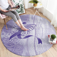 Epilepsy Awareness Round Carpet Maile Pikake Lokelani Crown Flower Lei Inspired