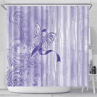 Epilepsy Awareness Shower Curtain Maile Pikake Lokelani Crown Flower Lei Inspired LT9 - Polynesian Pride