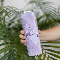 Epilepsy Awareness Skinny Tumbler Maile Pikake Lokelani Crown Flower Lei Inspired