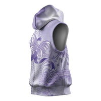 Epilepsy Awareness Sleeveless Hoodie Maile Pikake Lokelani Crown Flower Lei Inspired LT9 - Polynesian Pride
