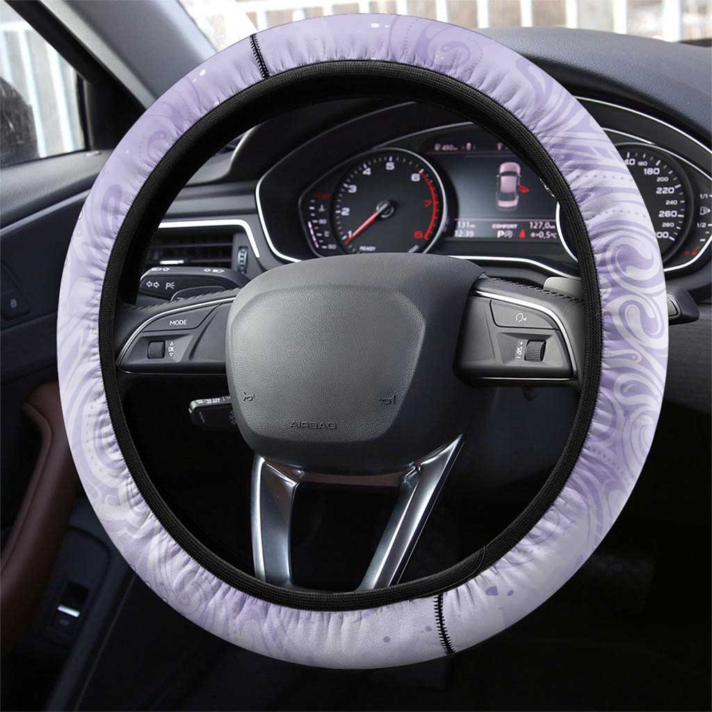 Epilepsy Awareness Steering Wheel Cover Maile Pikake Lokelani Crown Flower Lei Inspired
