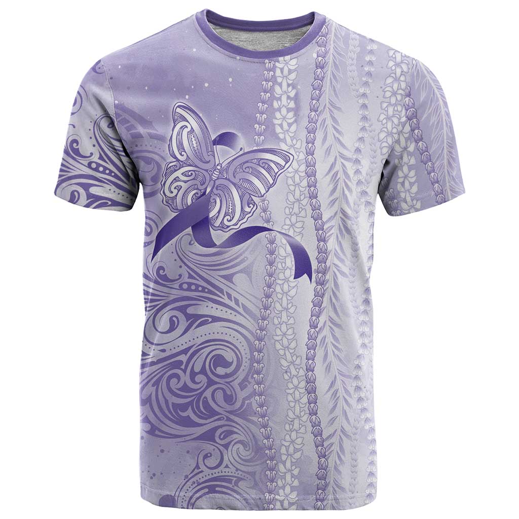 Epilepsy Awareness T Shirt Maile Pikake Lokelani Crown Flower Lei Inspired LT9 Purple - Polynesian Pride