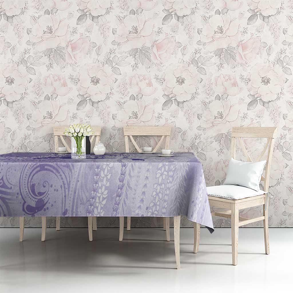 Epilepsy Awareness Tablecloth Maile Pikake Lokelani Crown Flower Lei Inspired