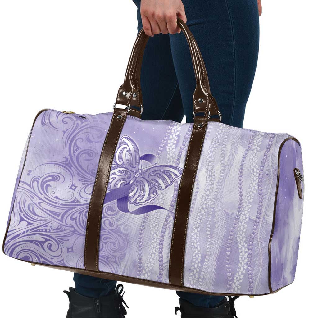 Epilepsy Awareness Travel Bag Maile Pikake Lokelani Crown Flower Lei Inspired
