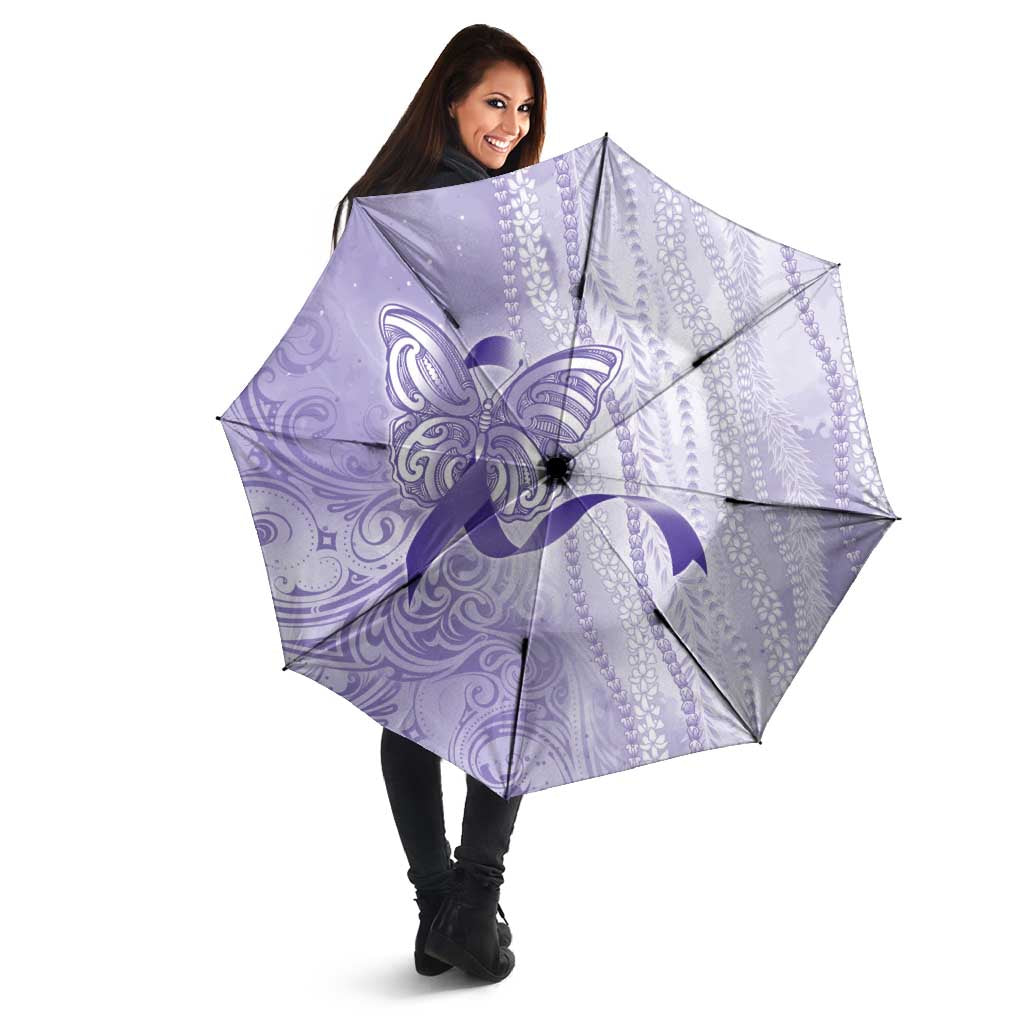 Epilepsy Awareness Umbrella Maile Pikake Lokelani Crown Flower Lei Inspired
