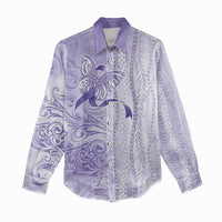 Epilepsy Awareness Women Casual Shirt Maile Pikake Lokelani Crown Flower Lei Inspired