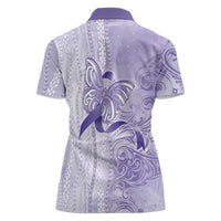 Epilepsy Awareness Women Polo Shirt Maile Pikake Lokelani Crown Flower Lei Inspired LT9 - Polynesian Pride
