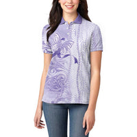 Epilepsy Awareness Women Polo Shirt Maile Pikake Lokelani Crown Flower Lei Inspired LT9 - Polynesian Pride