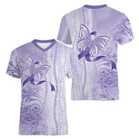 Epilepsy Awareness Women V-Neck T-Shirt Maile Pikake Lokelani Crown Flower Lei Inspired
