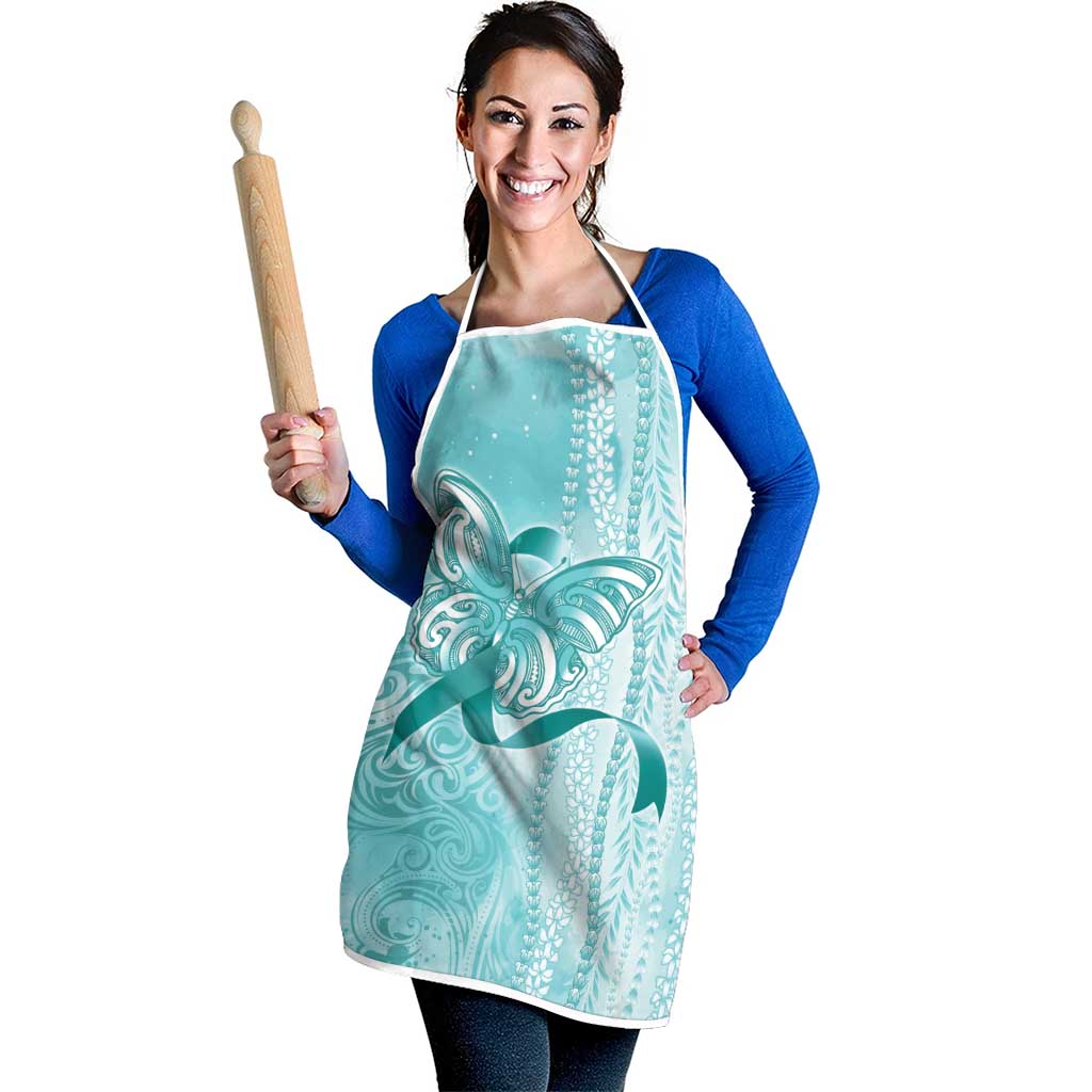 PTSD Awareness Apron Maile Pikake Lokelani Crown Flower Lei Inspired