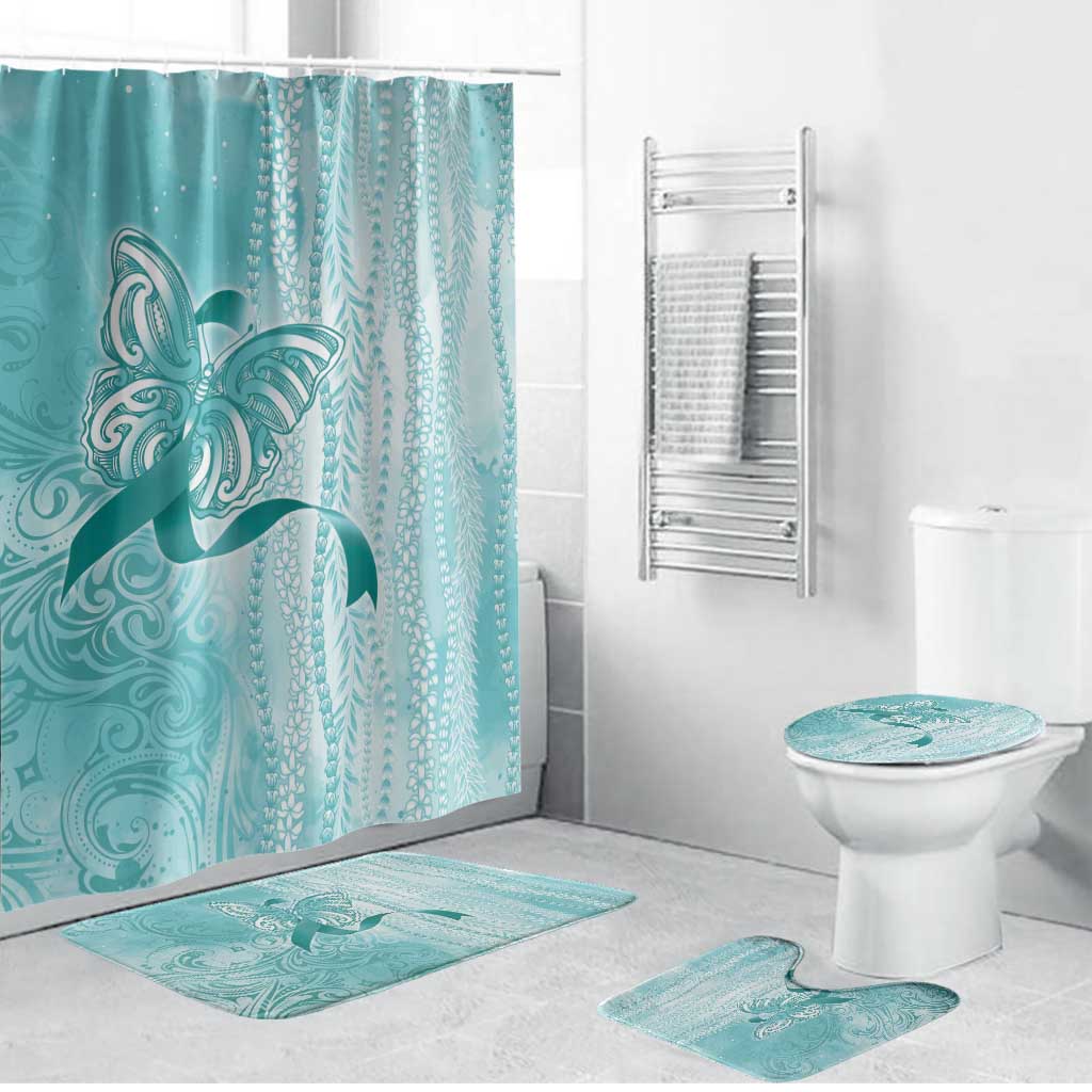 PTSD Awareness Bathroom Set Maile Pikake Lokelani Crown Flower Lei Inspired