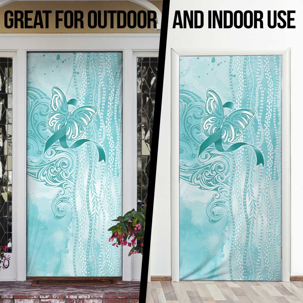 PTSD Awareness Door Cover Maile Pikake Lokelani Crown Flower Lei Inspired