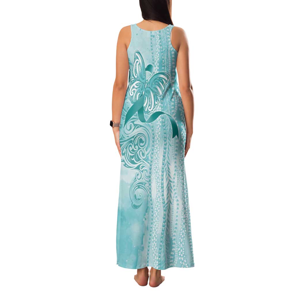 PTSD Awareness Family Matching Tank Maxi Dress and Hawaiian Shirt Maile Pikake Lokelani Crown Flower Lei Inspired