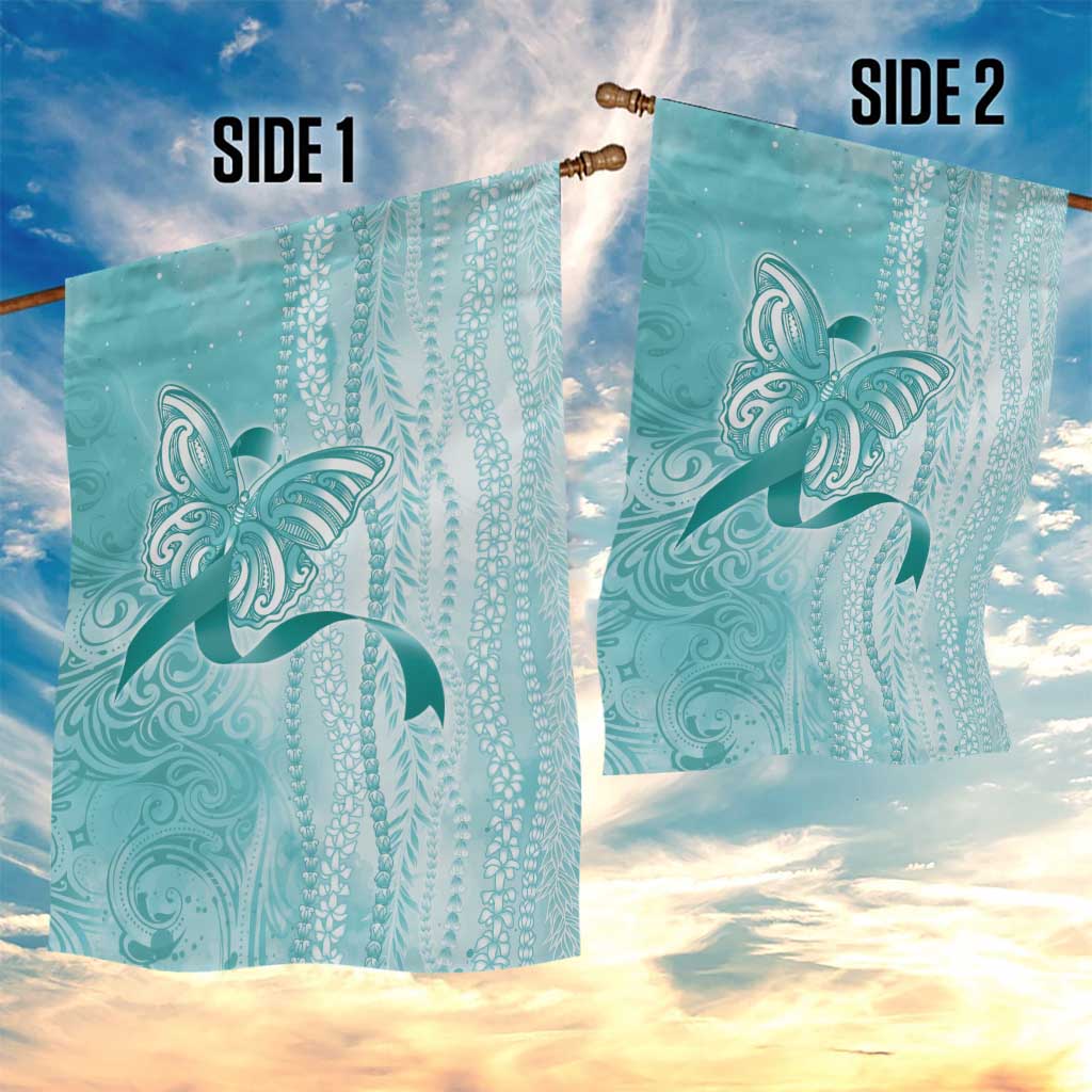 PTSD Awareness Garden Flag Maile Pikake Lokelani Crown Flower Lei Inspired