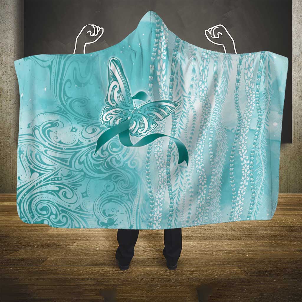 PTSD Awareness Hooded Blanket Maile Pikake Lokelani Crown Flower Lei Inspired LT9 - Polynesian Pride