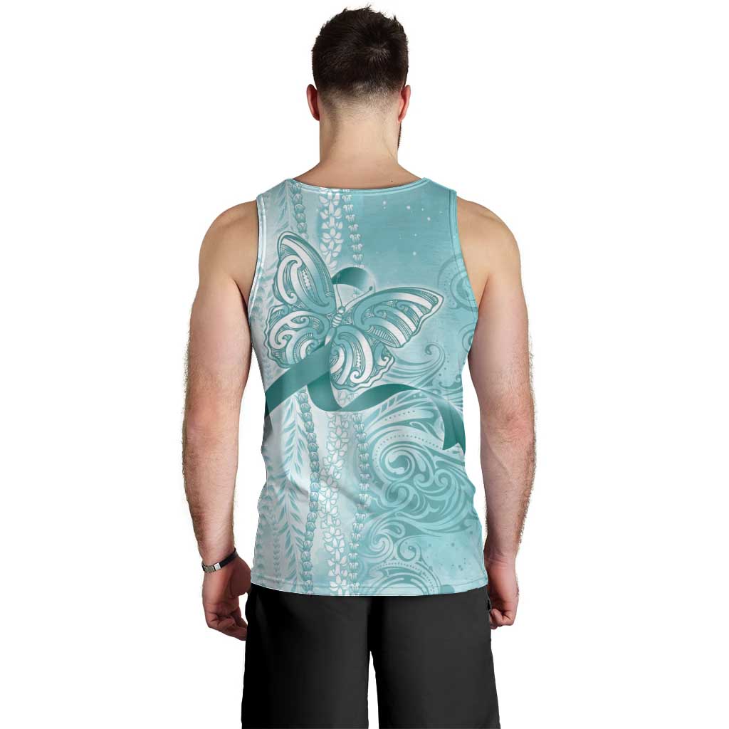 PTSD Awareness Men Tank Top Maile Pikake Lokelani Crown Flower Lei Inspired LT9 - Polynesian Pride