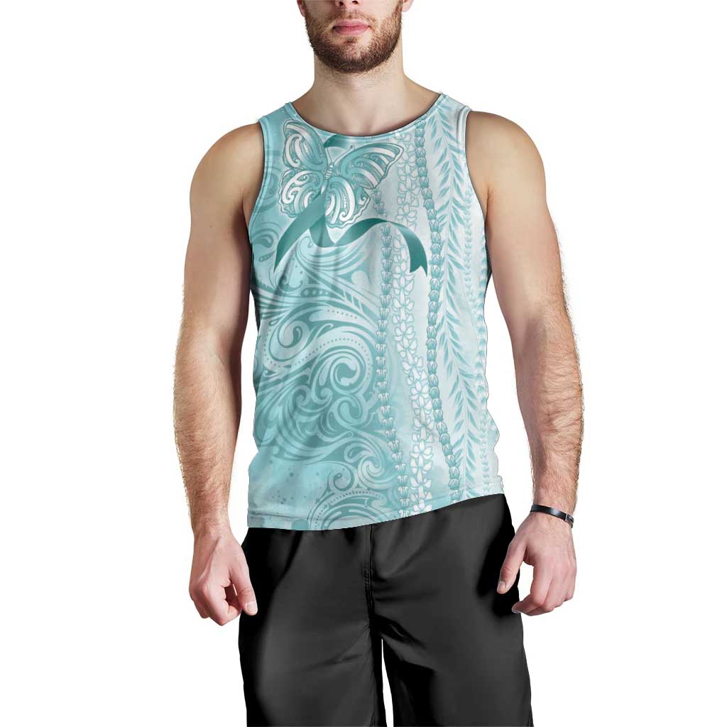PTSD Awareness Men Tank Top Maile Pikake Lokelani Crown Flower Lei Inspired LT9 - Polynesian Pride
