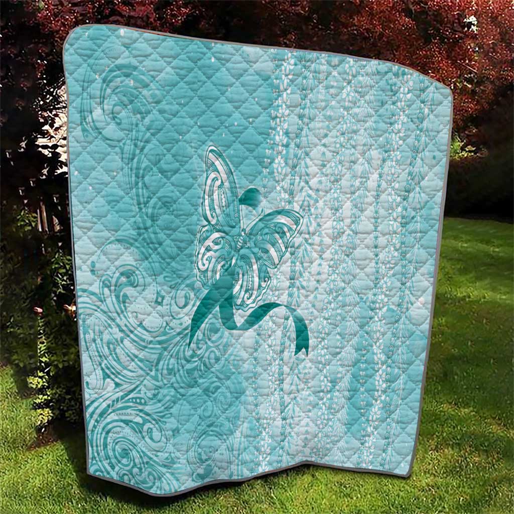 PTSD Awareness Quilt Maile Pikake Lokelani Crown Flower Lei Inspired