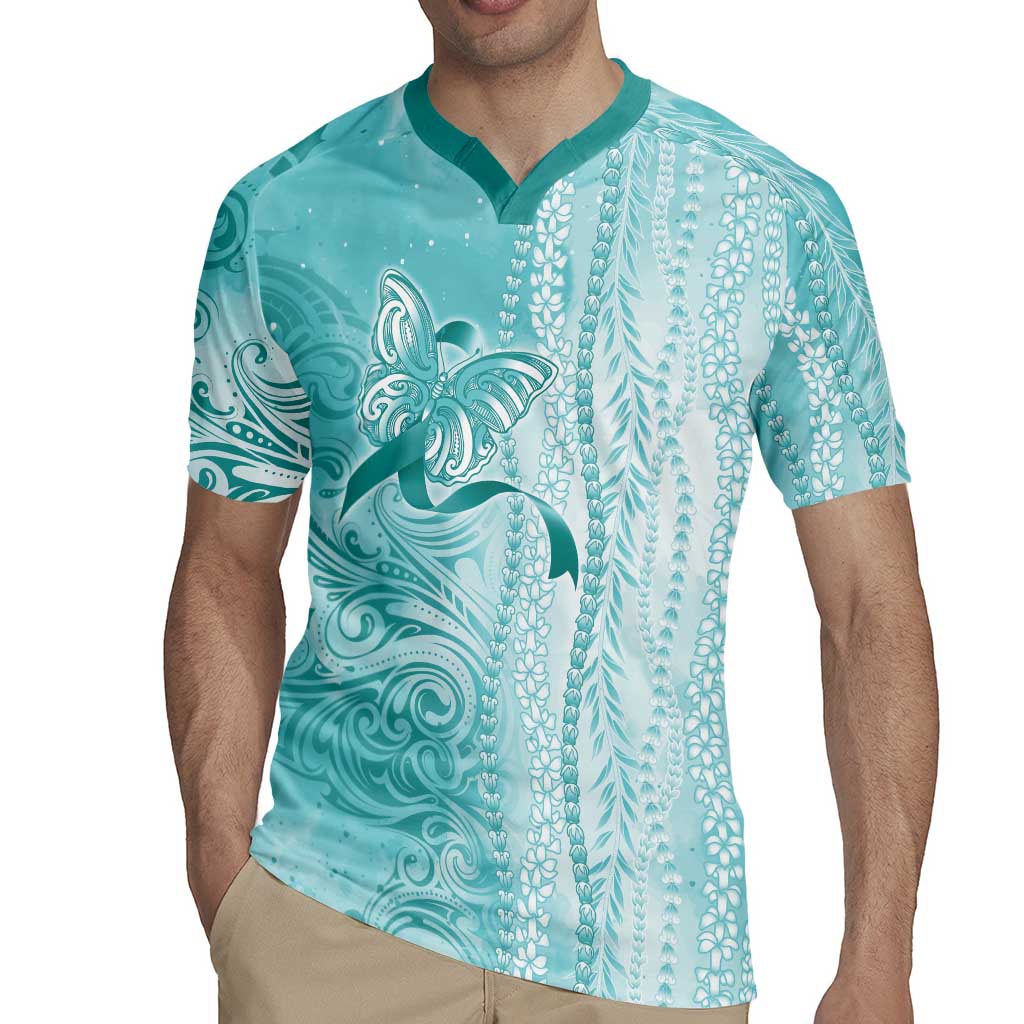 PTSD Awareness Rugby Jersey Maile Pikake Lokelani Crown Flower Lei Inspired LT9 - Polynesian Pride