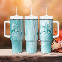 PTSD Awareness Tumbler With Handle Maile Pikake Lokelani Crown Flower Lei Inspired
