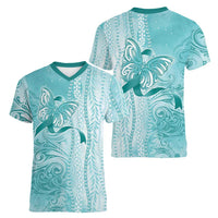 PTSD Awareness Women V-Neck T-Shirt Maile Pikake Lokelani Crown Flower Lei Inspired