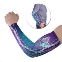 Suicide Prevention Awareness Arm Sleeves Maile Pikake Lokelani Crown Flower Lei Inspired