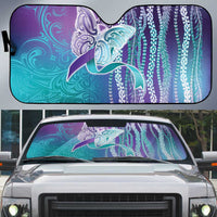 Suicide Prevention Awareness Auto Sun Shade Maile Pikake Lokelani Crown Flower Lei Inspired