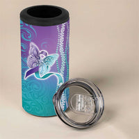 Suicide Prevention Awareness 4 in 1 Can Cooler Tumbler Maile Pikake Lokelani Crown Flower Lei Inspired