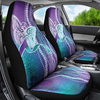 Suicide Prevention Awareness Car Seat Cover Maile Pikake Lokelani Crown Flower Lei Inspired LT9 - Polynesian Pride