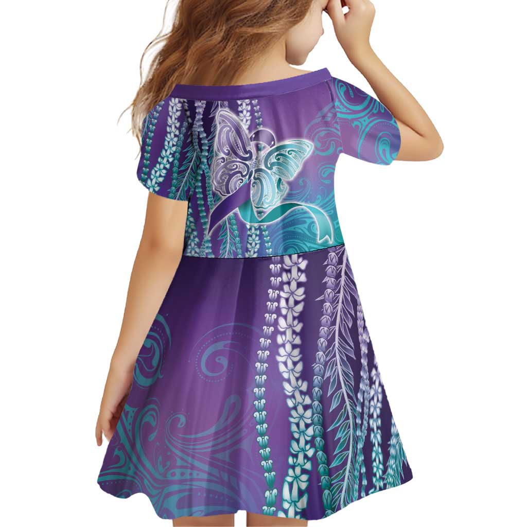 Suicide Prevention Awareness Family Matching Tank Maxi Dress and Hawaiian Shirt Maile Pikake Lokelani Crown Flower Lei Inspired