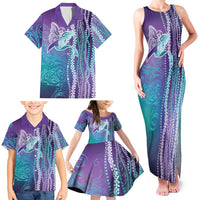 Suicide Prevention Awareness Family Matching Tank Maxi Dress and Hawaiian Shirt Maile Pikake Lokelani Crown Flower Lei Inspired
