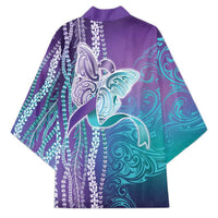 Suicide Prevention Awareness Kimono Maile Pikake Lokelani Crown Flower Lei Inspired LT9 - Polynesian Pride