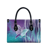 Suicide Prevention Awareness Leather Bag Maile Pikake Lokelani Crown Flower Lei Inspired LT9 - Polynesian Pride