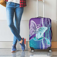 Suicide Prevention Awareness Luggage Cover Maile Pikake Lokelani Crown Flower Lei Inspired LT9 - Polynesian Pride