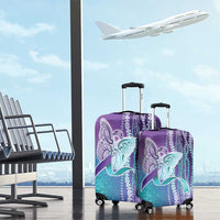 Suicide Prevention Awareness Luggage Cover Maile Pikake Lokelani Crown Flower Lei Inspired LT9 - Polynesian Pride
