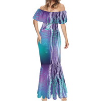 Suicide Prevention Awareness Mermaid Dress Maile Pikake Lokelani Crown Flower Lei Inspired LT9 - Polynesian Pride
